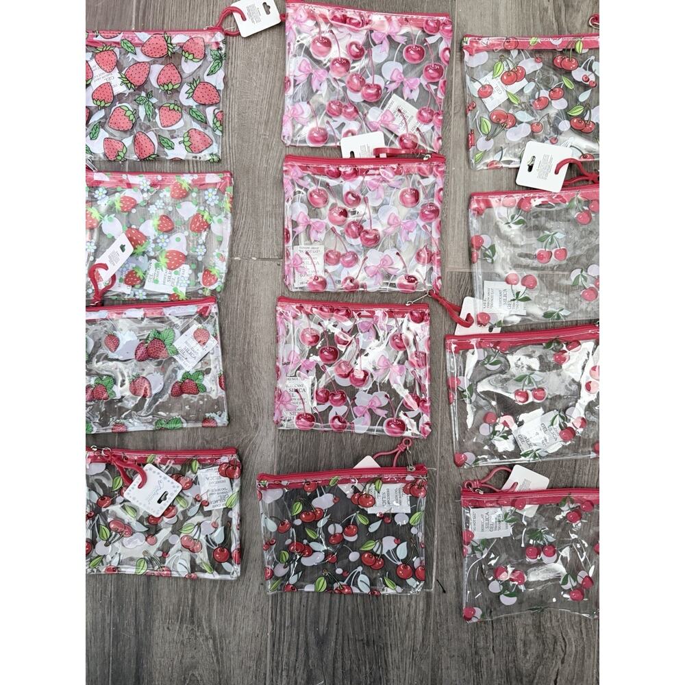 Cherry Clear Plastic Coin Purses for Girls Perfect for Girls Parties and Gifts
